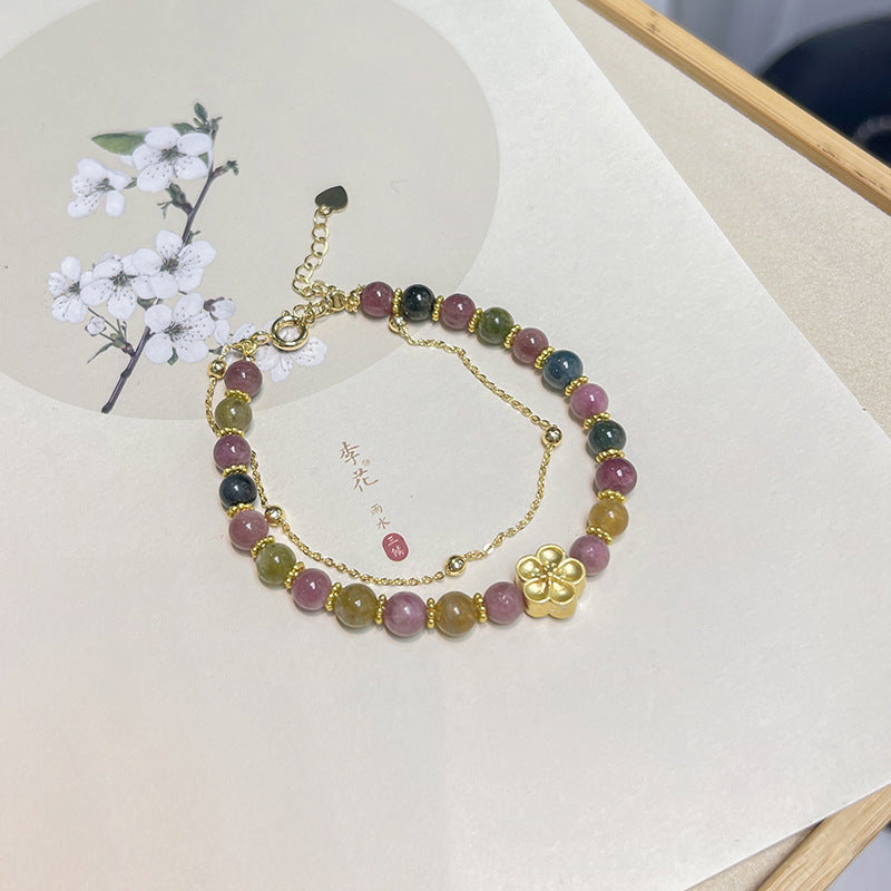Crystal Tourmaline Tradiiton Bracelet- Harmony & Happiness