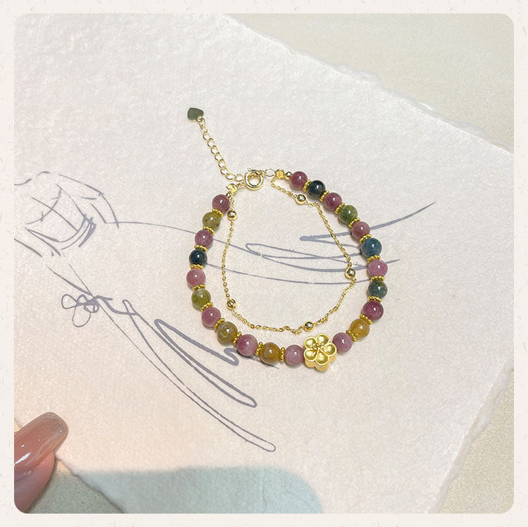 Crystal Tourmaline Tradiiton Bracelet- Harmony & Happiness