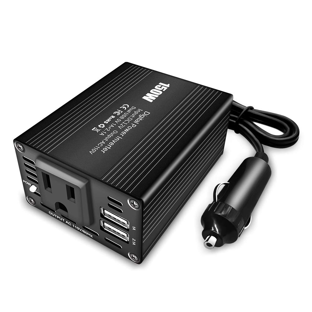 150W Car Power Inverter Dual USB Car Charger