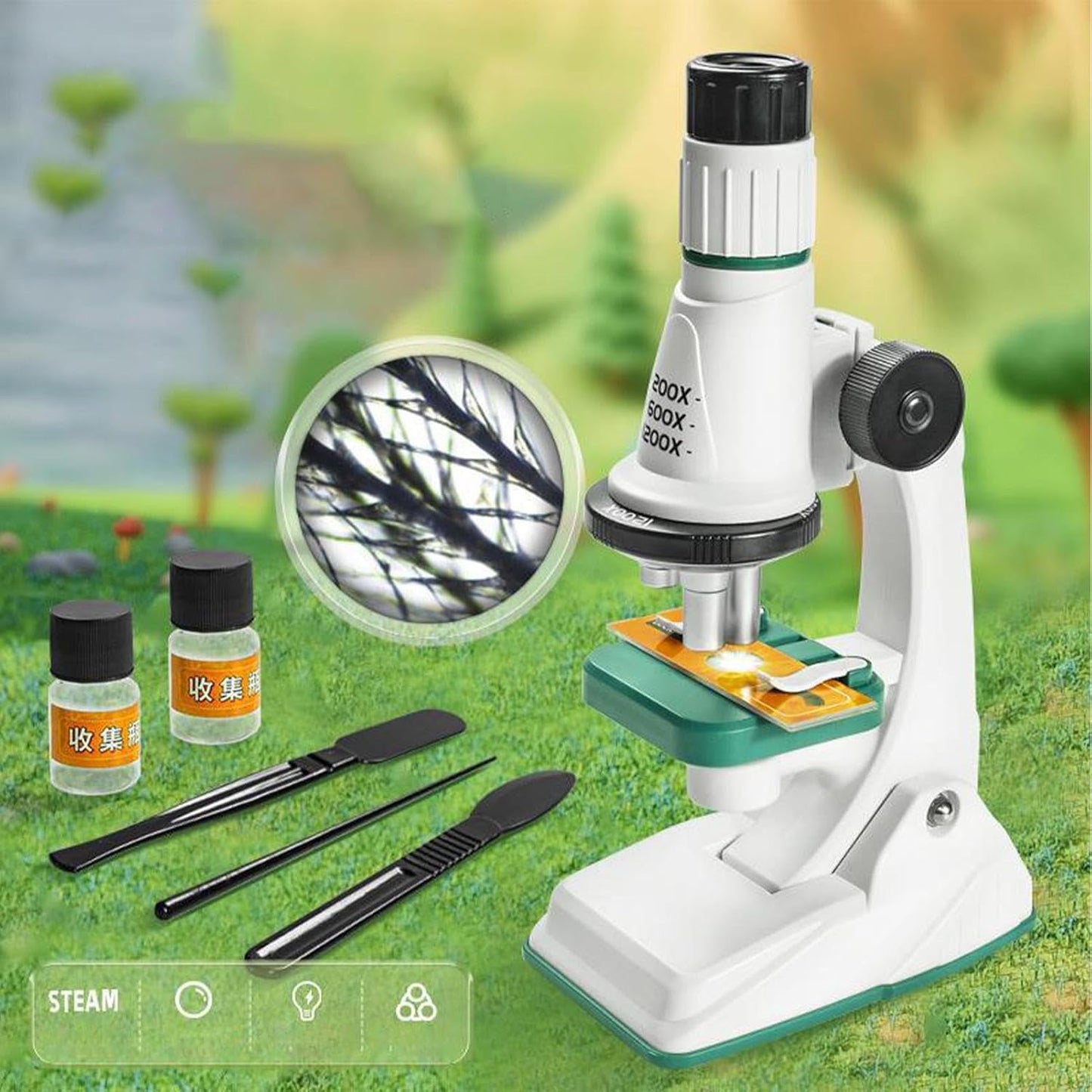 STEM Educational Microscope Kit for Students Children