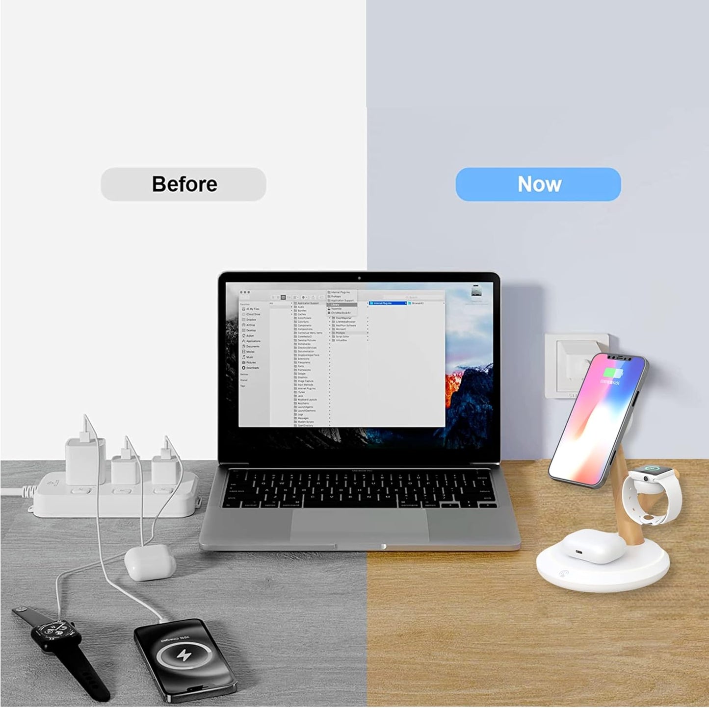 Tree Branch 15W Magnetic Wireless Charger 3 in 1 Station