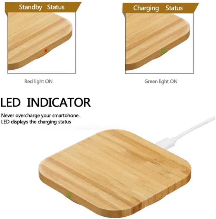 Eco-friendly Bamboo Wireless Charger 15W