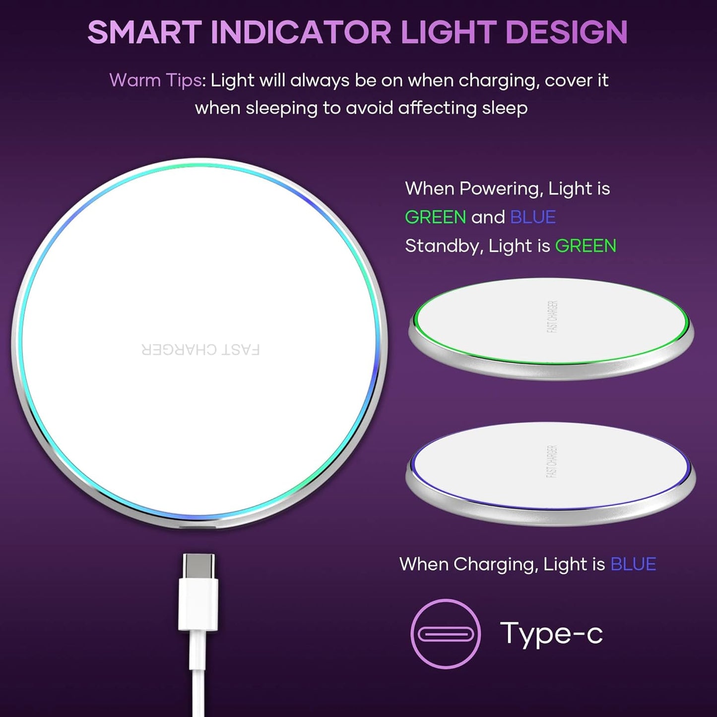Fast Wireless Charger 15W Charging Pad