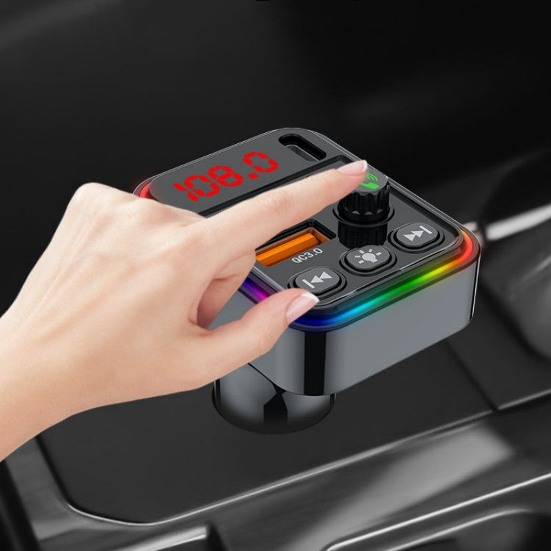 PD 25W QC3.0 Car Charger LED Light FM Transmitter