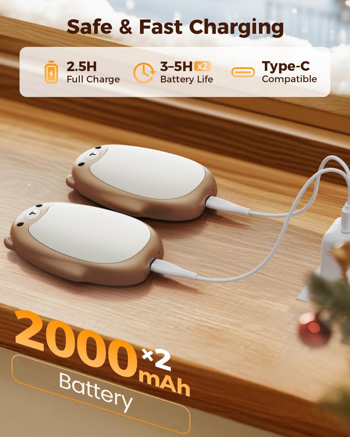 Hand Warmers Cute Bear Magnetic 2 Pack