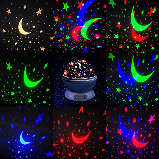 Night Light Moon Star Projector