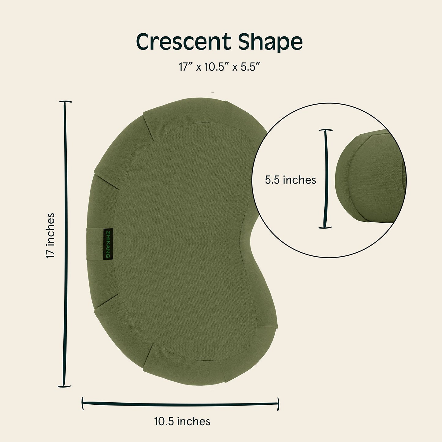 Crescent Meditation Cushion