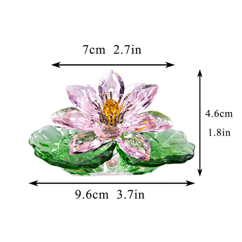 Crystal Lotus Flower Decor
