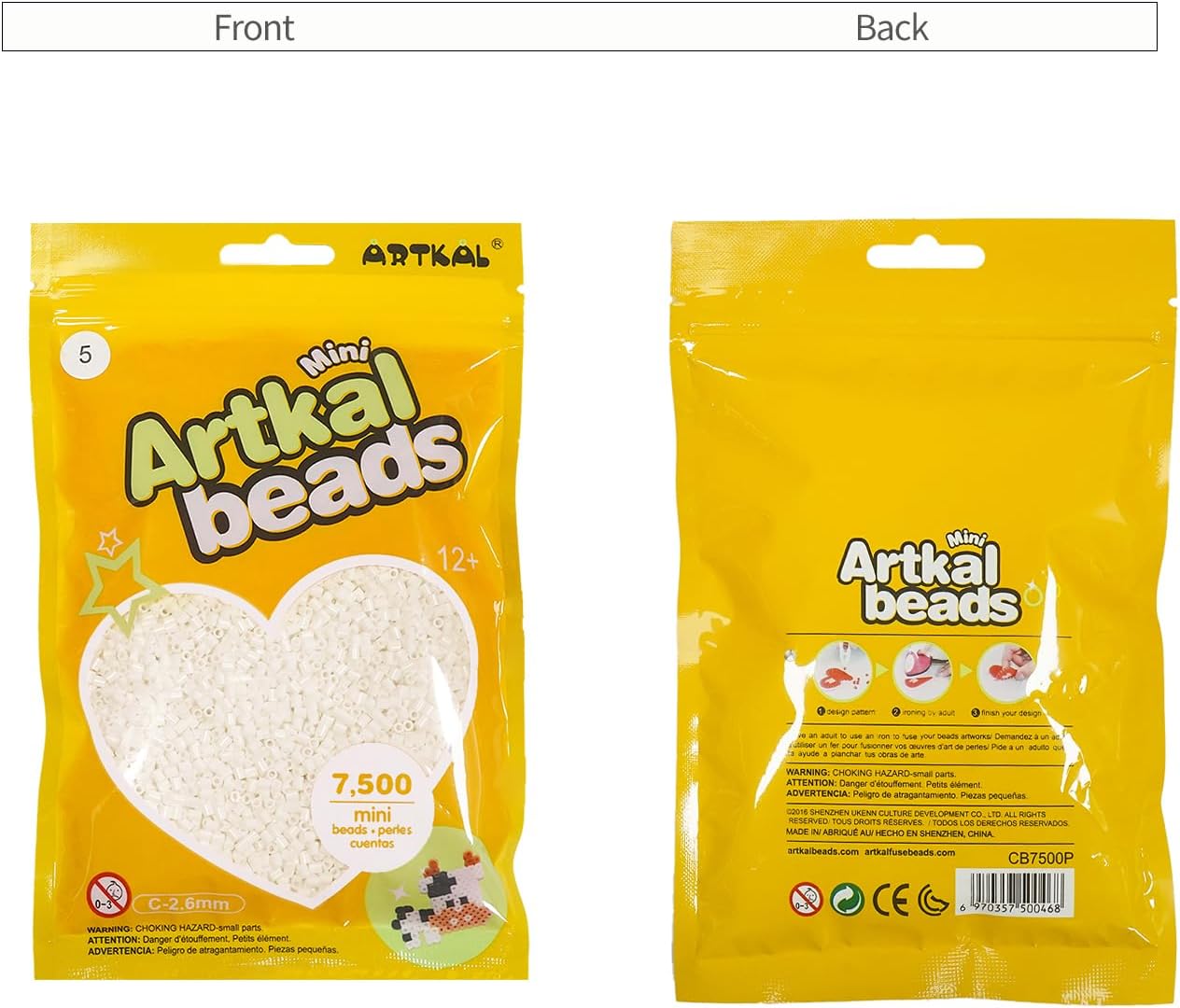 Premium Mini Fuse Beads Refill Pack – 7,500pcs (C-2.6mm)