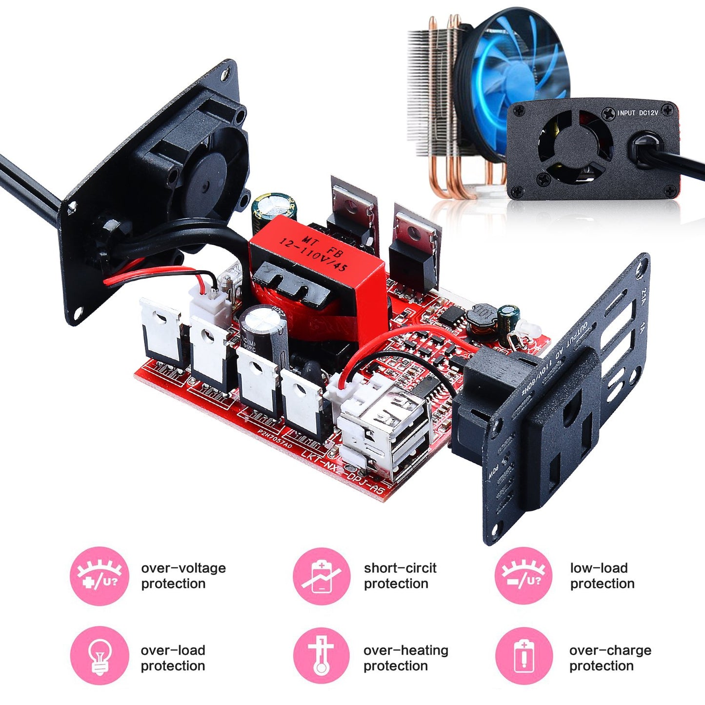150W Car Power Inverter Dual USB Car Charger