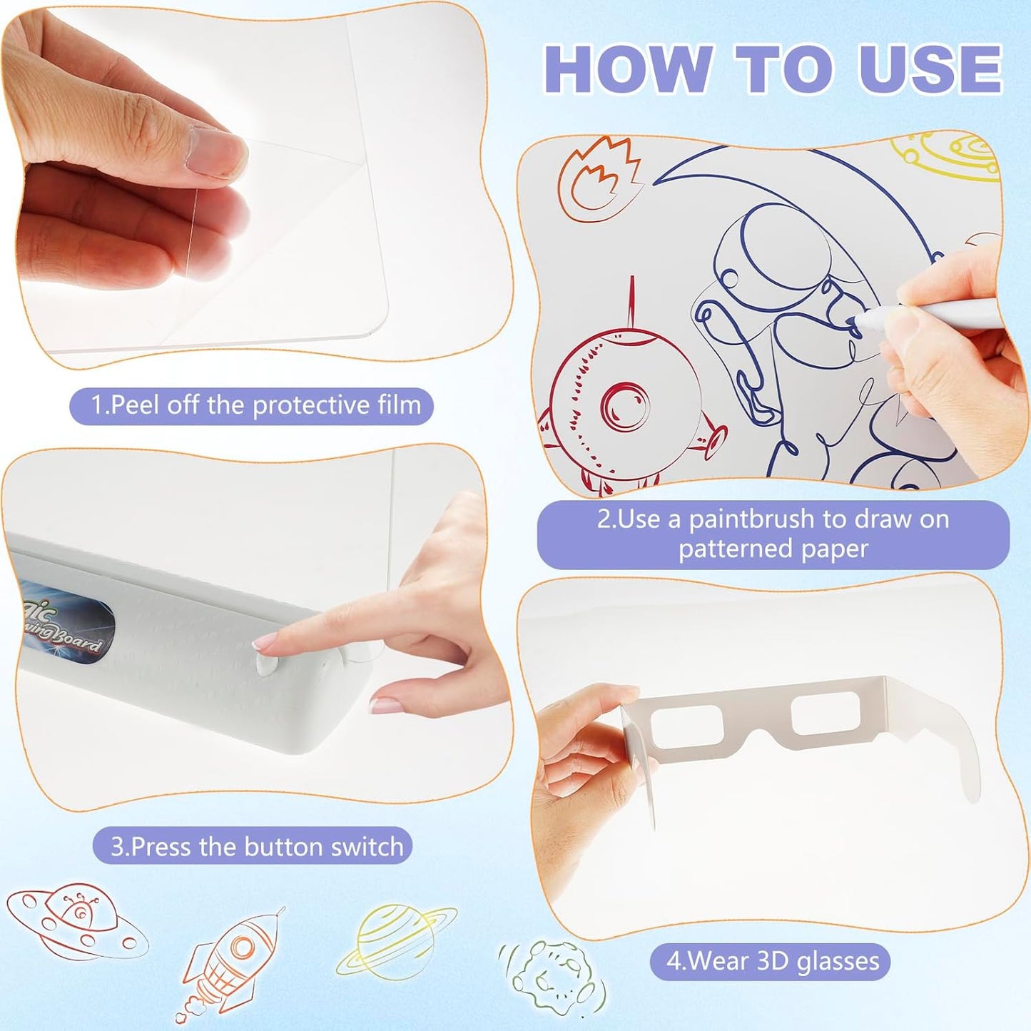 3D Luminous DIY Doodle Light Board