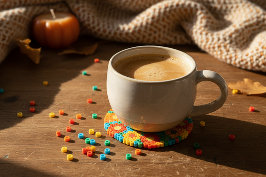 Cozy Fall Aesthetic: How to Make Pixel Art Coasters for Your Desk