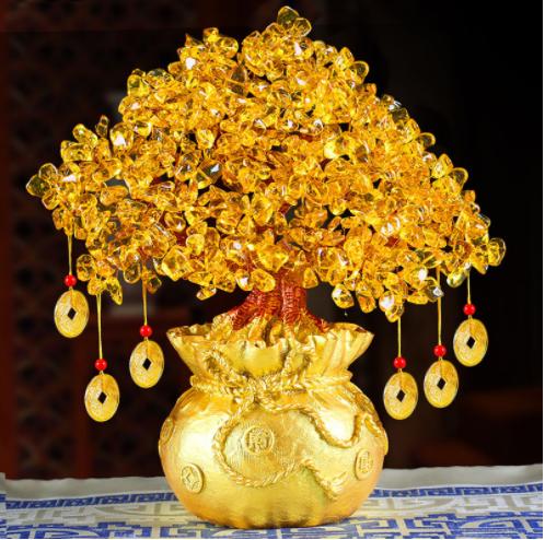 Fengshui Citrine Crystal Tree for Luck & Wealth