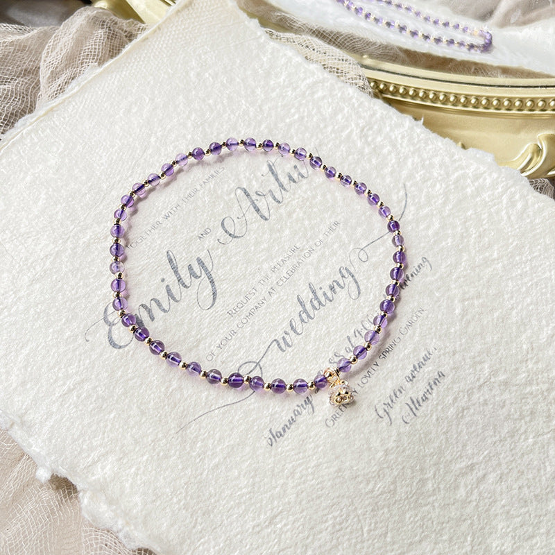 Crytal Amethyst Foot Anklet Bracelet