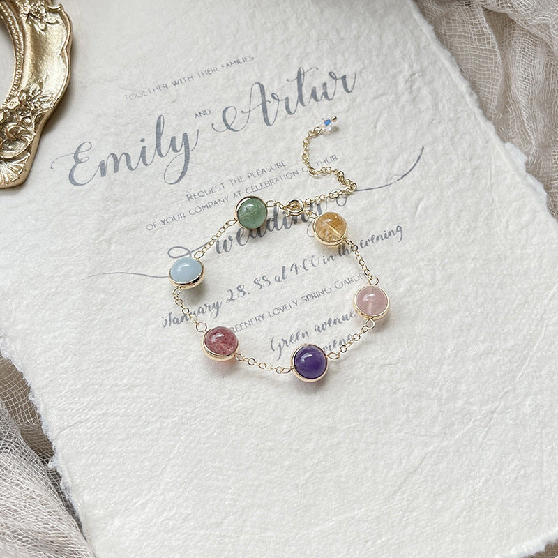 Crystal Bracelet Colorful Natural Stones