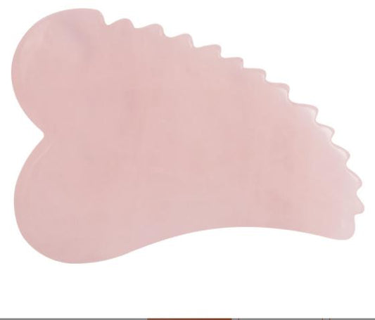 Guasha Comb Edge Rose Quartz tool for SPA Massage