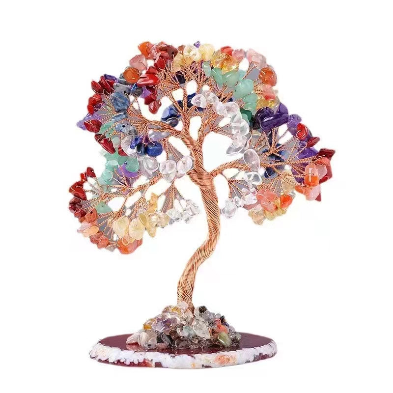 Colorful Fengshui Tree of Life wtih Agate base