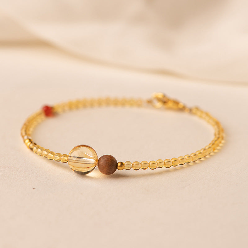 Citrine Eaglewood Bracelet- Peace & Prosperity