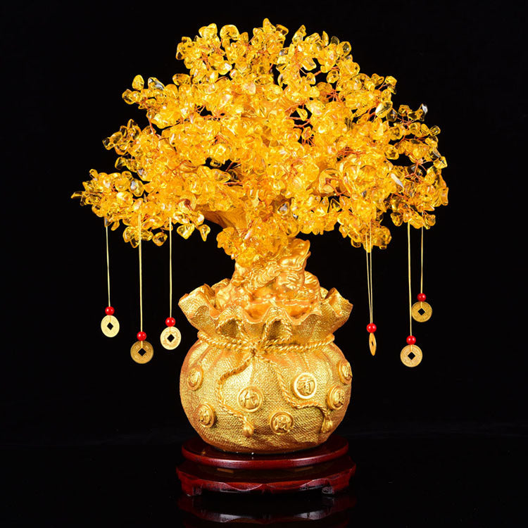 Fengshui Citrine Crystal Tree for Luck & Wealth