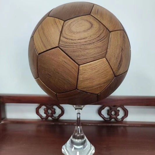 Handmade DIY Solid Wood Soccer Ball Creative Gift