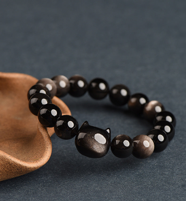 Black Obsidian Bracelet- Centered & Balanced