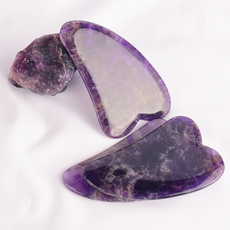 Guasha Amthyst Stone tool for facial skincare