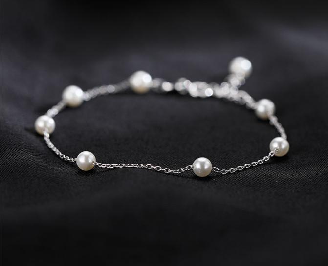 Freshwater Pearl Bracelet Silver plated