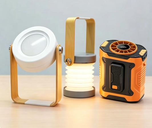 Outdoor Adventure Bundle – Portable Waist Fan & Foldable Lantern