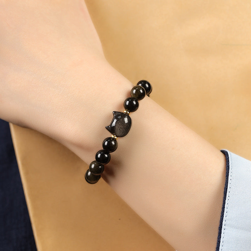 Black Obsidian Bracelet- Centered & Balanced