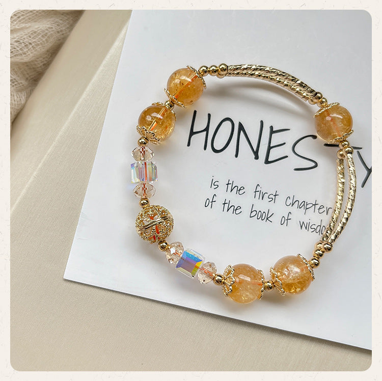 Citrine Bracelet with Austrian Crystal