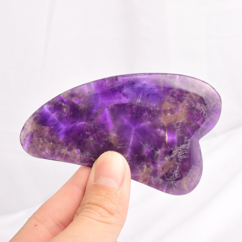 Guasha Amthyst Stone tool for facial skincare