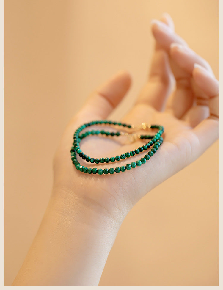 Crystal Tiny Malachite Bracelet