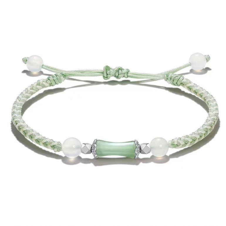 Green Aventurine Bracelet White Agate