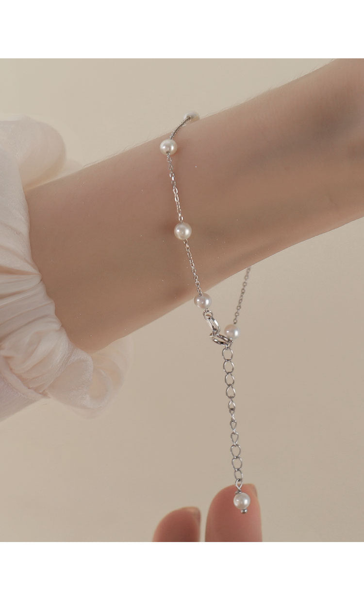 Freshwater Pearl Bracelet Silver plated