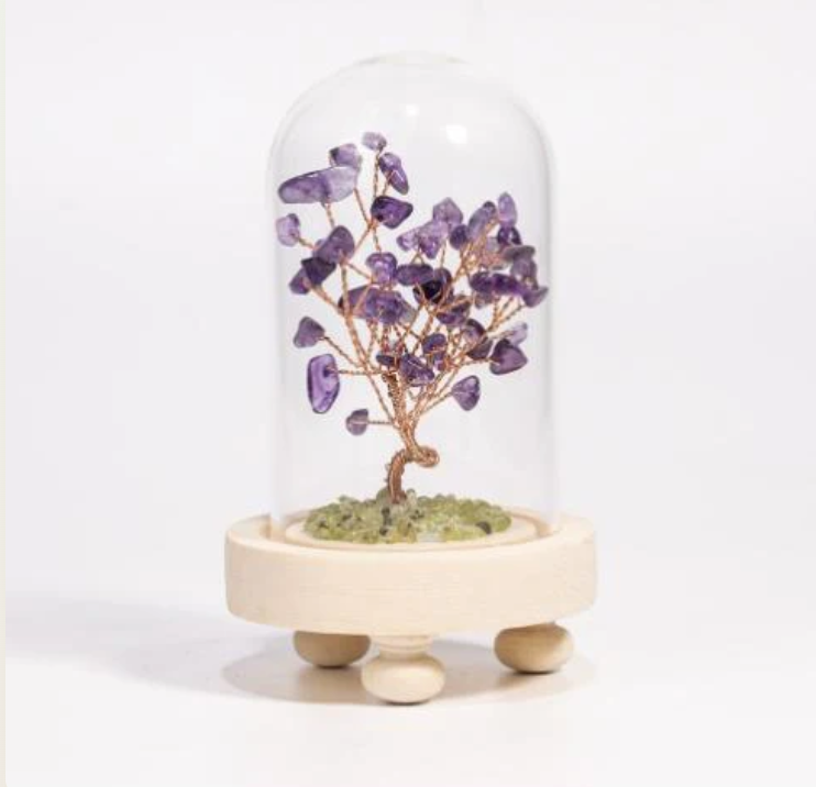 Candle Warmer Lamp with Free Crystal Tree of Life – Cozy Wellness Corner Set