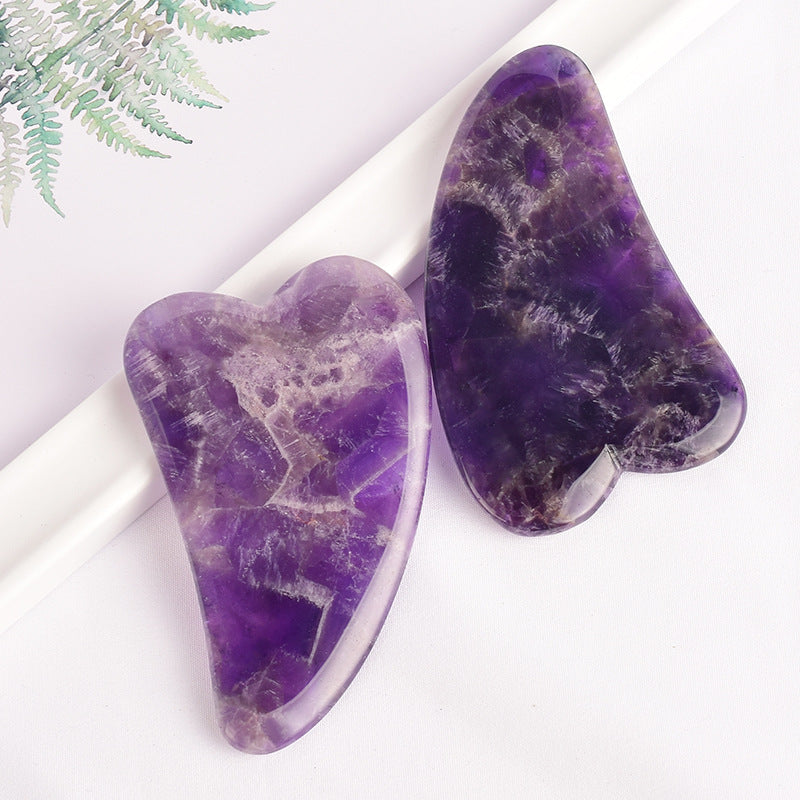 Amethyst Ritual Set – Gua Sha Stone & Crystal Healing Bracelet