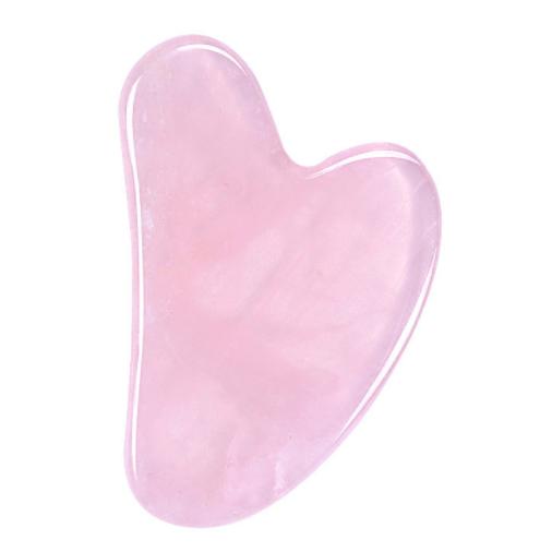 Guasha Rose Quartz Stone tool for facial skincare