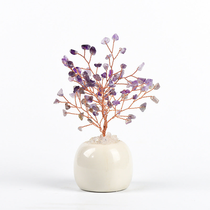 AventurineTree of Life Ceramic Vase