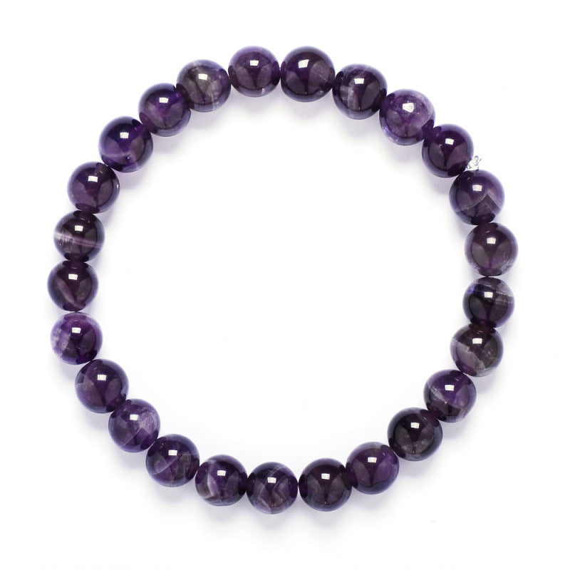 Crystal Healing Amethyst Bracelet 8mm Natural Stone