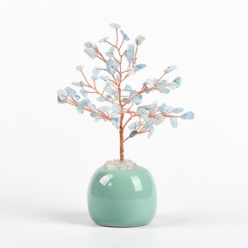 AventurineTree of Life Ceramic Vase