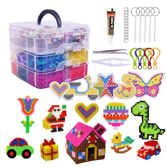 Craft Beads Bucket 3-Layer Design 11,000pcs 12 Colors Craft Kit