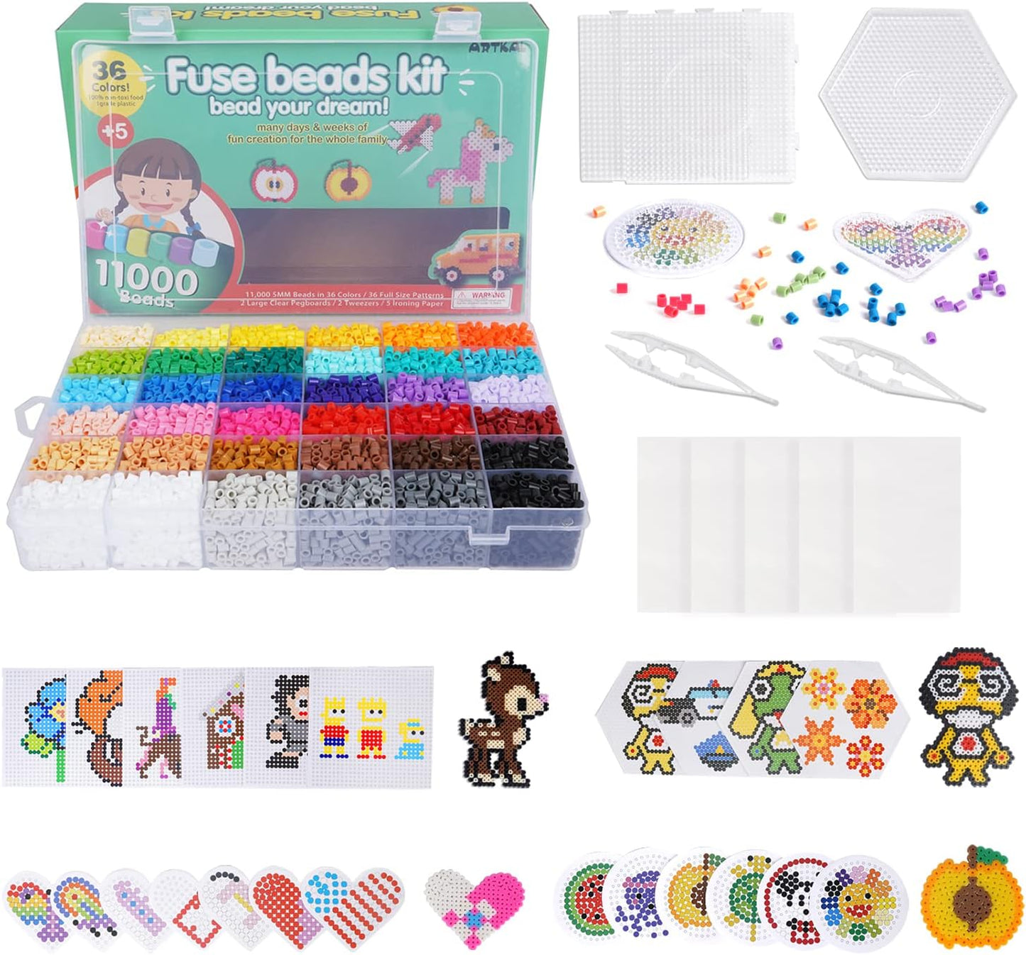 DIY Creator Gift Set – Fuse Beads Kit + Aquamarine Bracelet
