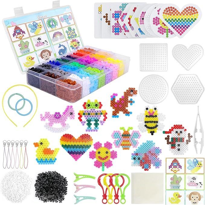 6,300pcs Fuse Beads Kit – 24 Colors + 2 FREE Refill Pack