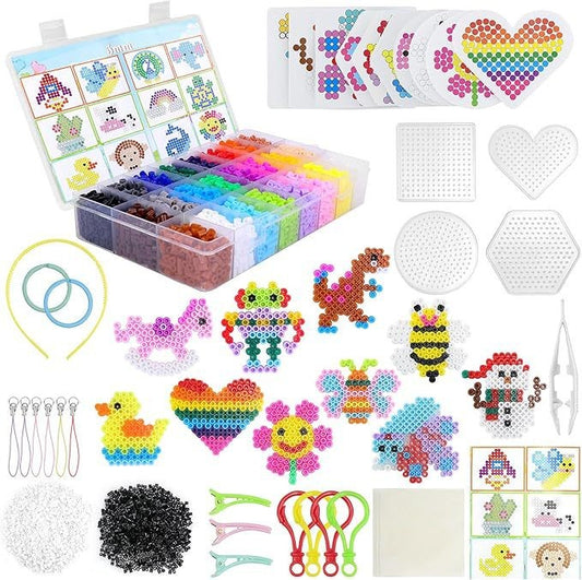 6,300pcs Fuse Beads Kit – 24 Colors + 2 FREE Refill Pack