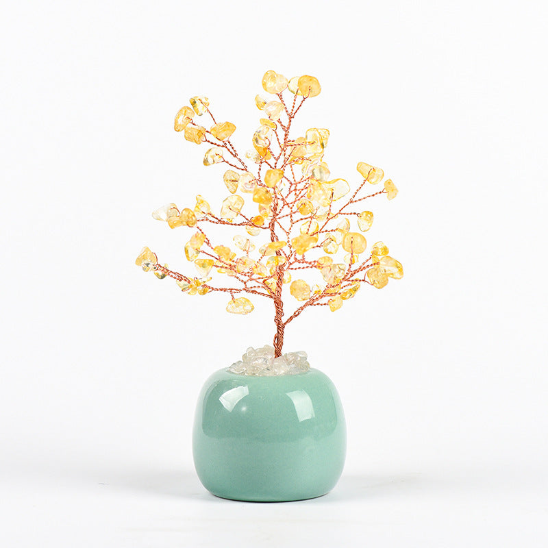 AventurineTree of Life Ceramic Vase