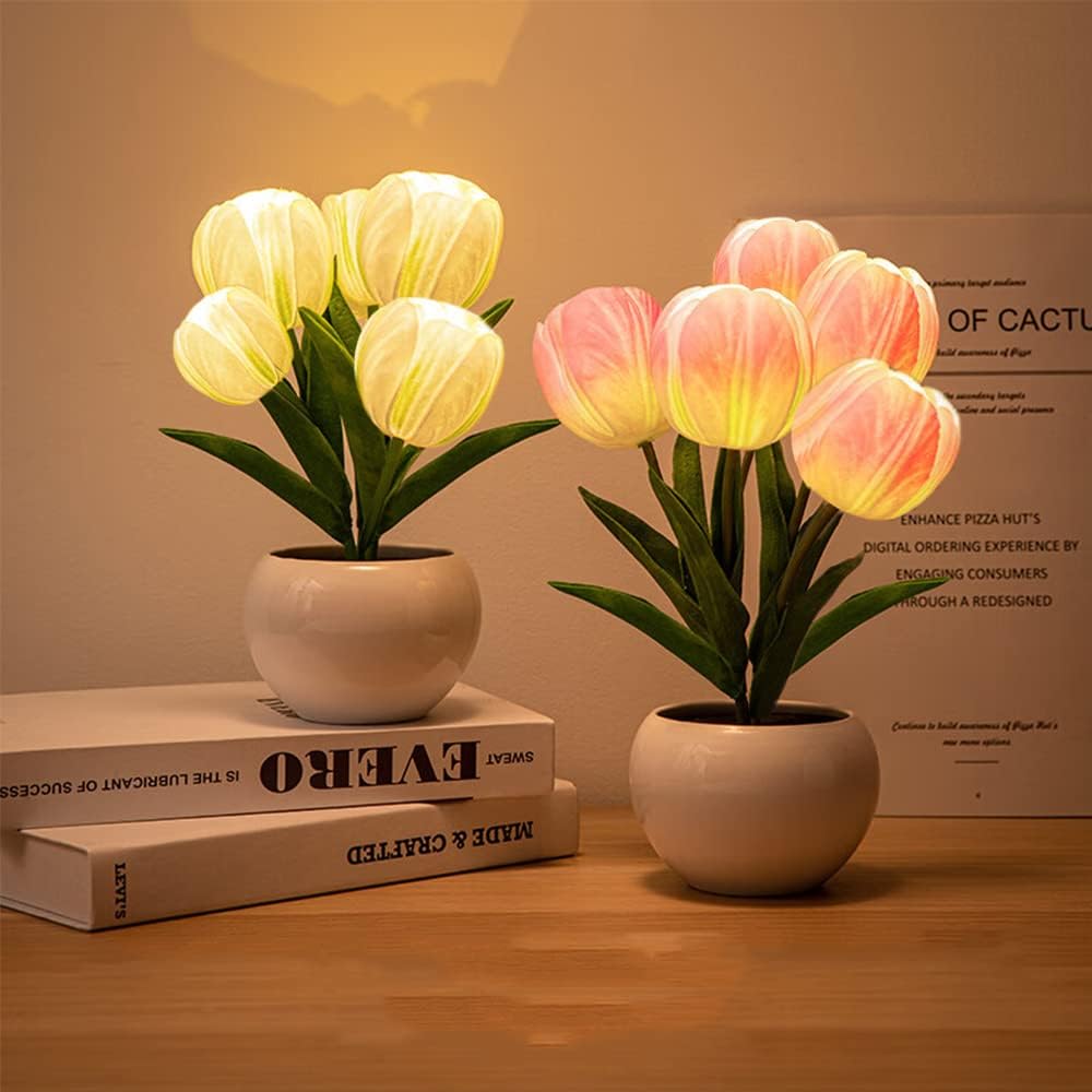 Artificial Flower Tulip Table Lamp