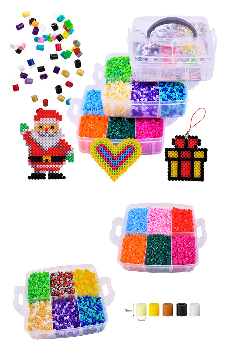 Craft Beads Bucket 3-Layer Design 11,000pcs 12 Colors Craft Kit