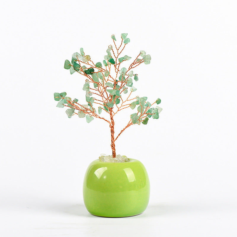 AventurineTree of Life Ceramic Vase