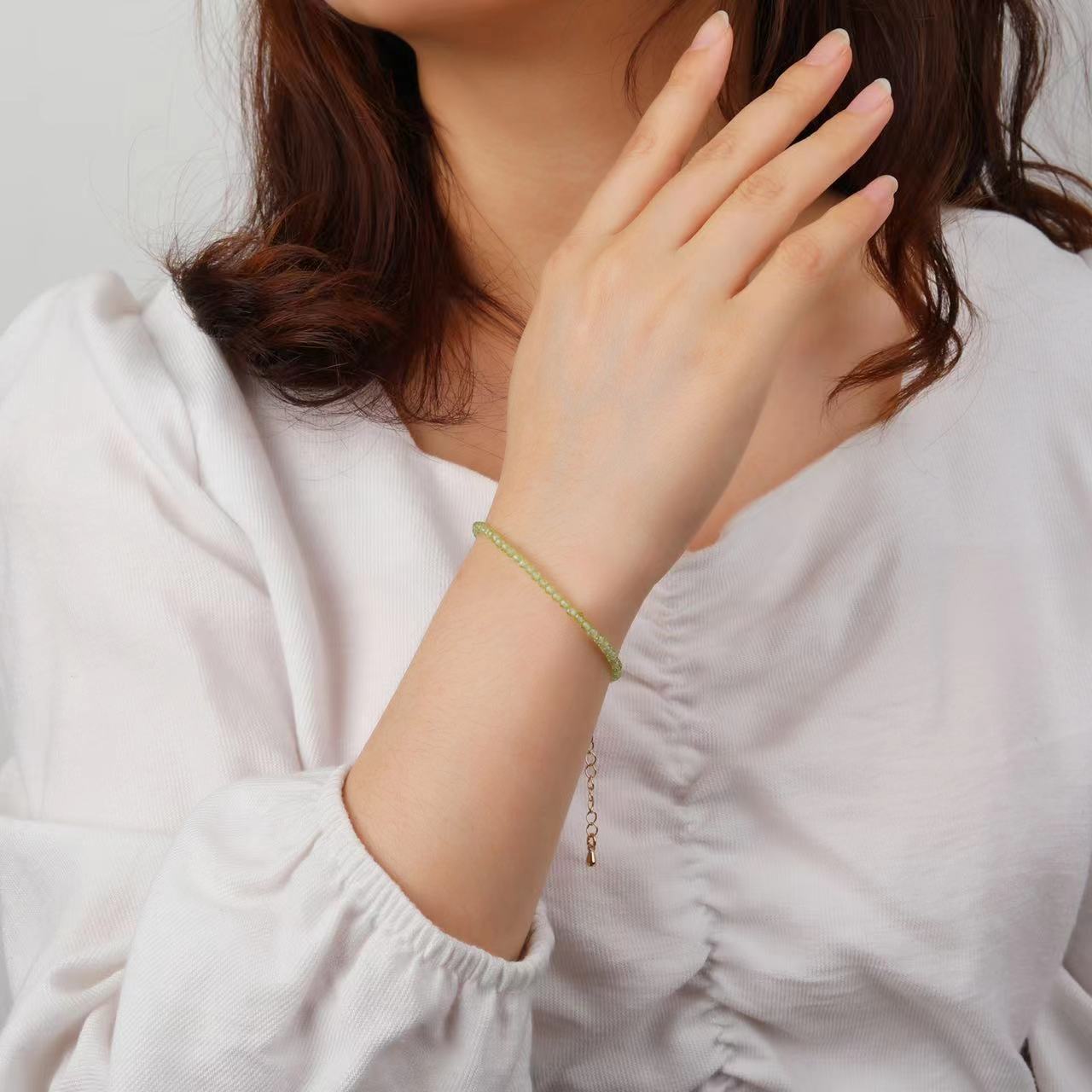 Peridot Crystal Bracelet Fresh Positivity