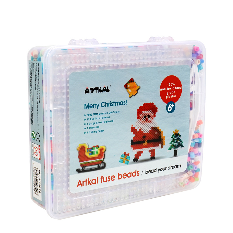 Artkal Christmas Fuse Beads Kit – 5mm, 20 Colors, 5000 Beads